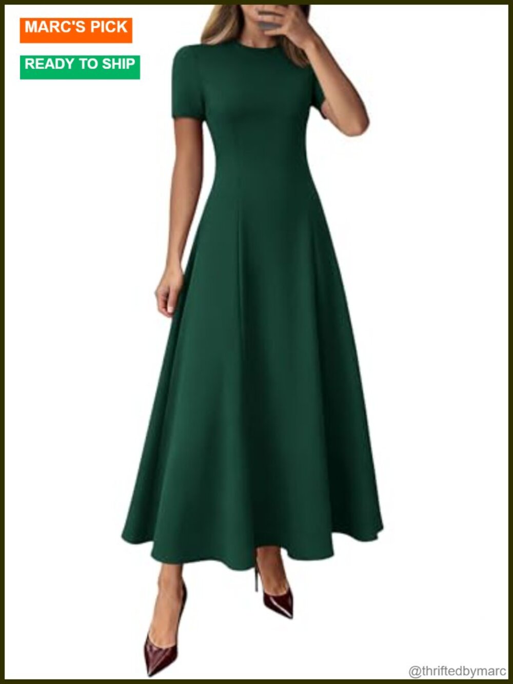 Short Sleeve A-Line Maxi Dress with Pockets for Formal Wedding Guest